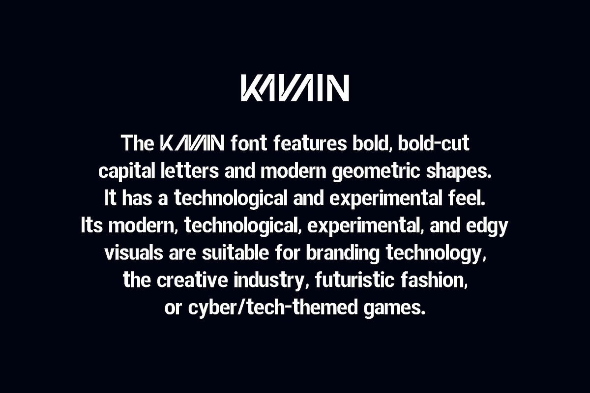 KAVAIN - Sans Serif Technology, a Sans Serif Font by Boril Std (Photo 2 of 10)
