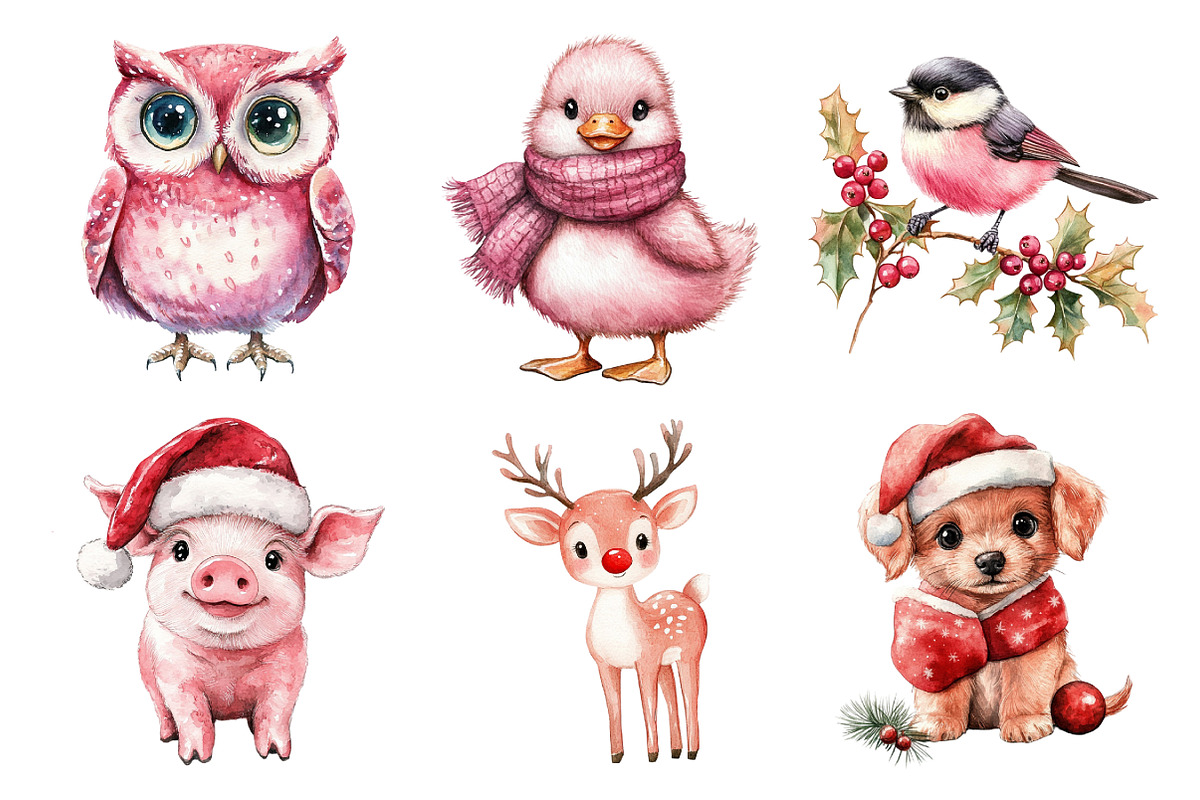 Little Pink Animal Christmas Book, an Illustration by Daily.Designs (Photo 5 of 5)