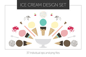 Ice Cream Cone and Dish Designs, an Illustration by Studio Meraki