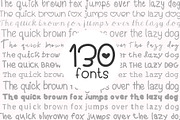 Handwriting Font Bundle (130 Fonts!), a Script Font by HipFonts (Thumbnail 2 of 12)