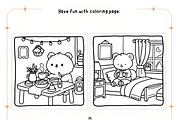 Cozy Bear Coloring Pages, an Animal Illustration by Coco Bloom (Thumbnail 4 of 5)