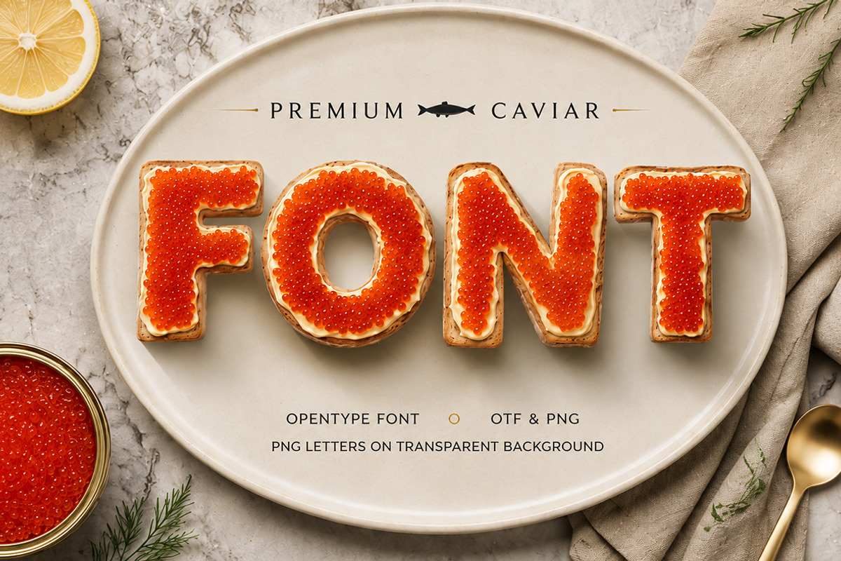 Premium Caviar Font, a Sans Serif Font by Handmadefont (Photo 13 of 14)