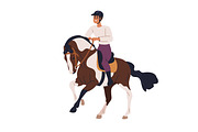 Equestrians riding horse backs set, an Animal Illustration by Good Studio (Thumbnail 9 of 11)