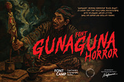 Gunaguna Horror Font, a Handwritten Font by Fontcamp Type Foundry (Thumbnail 1 of 10)