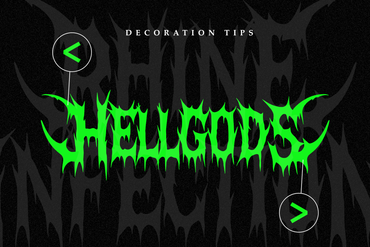 Rhine Infection - Death Metal Font, a Blackletter Font by Masyafi Studio (Photo 4 of 9)
