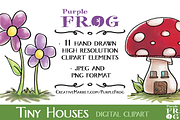 TINY HOUSES - Digital Clipart, an Illustration by Purple Frog (Thumbnail 2 of 2)
