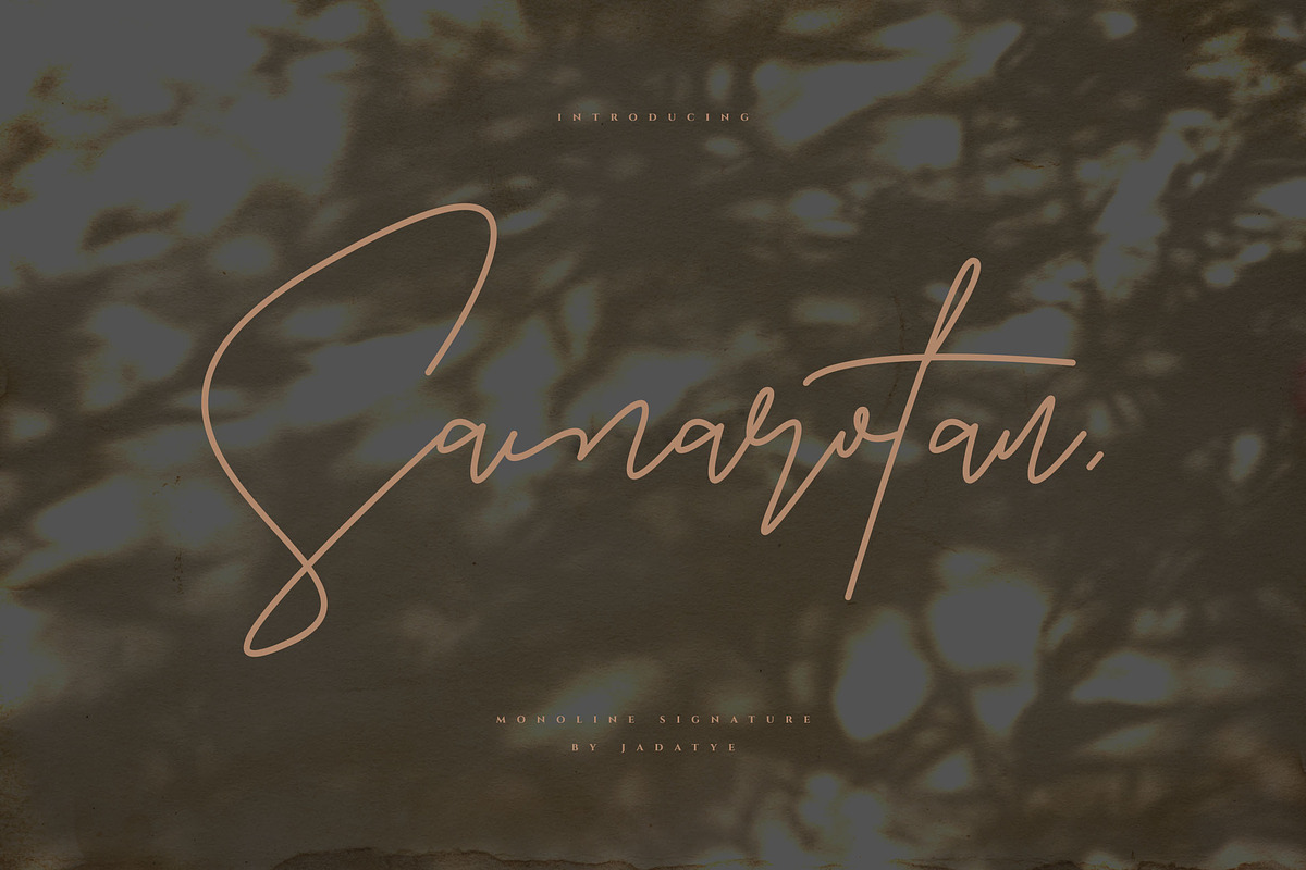 Samarotan | Monoline Signature, a Script Font by Jadatype.id (Photo 1 of 6)