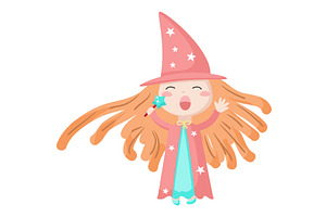 Enchantress in hat vector cartoon, a Person Illustration by SiberianArt