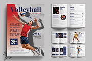 Volleyball Magazine Template, a Brochure Template by MightyDesign (Thumbnail 1 of 6)