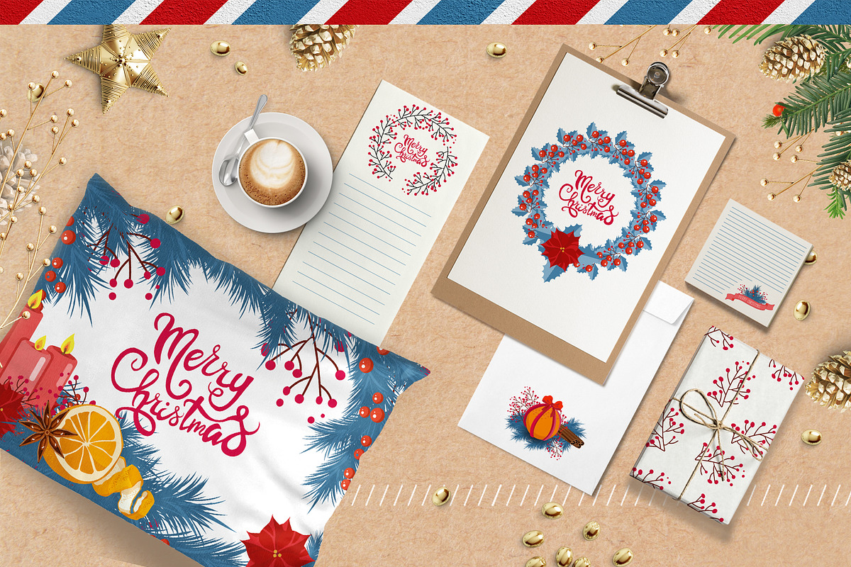 New Year Objects & Symbols Set, a Decorative Illustration by Popova_Irina (Photo 7 of 10)