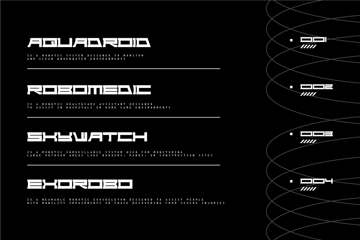 Arox - Futuristic Display Font, a Sans Serif Font by Typeagle (Photo 4 of 8)