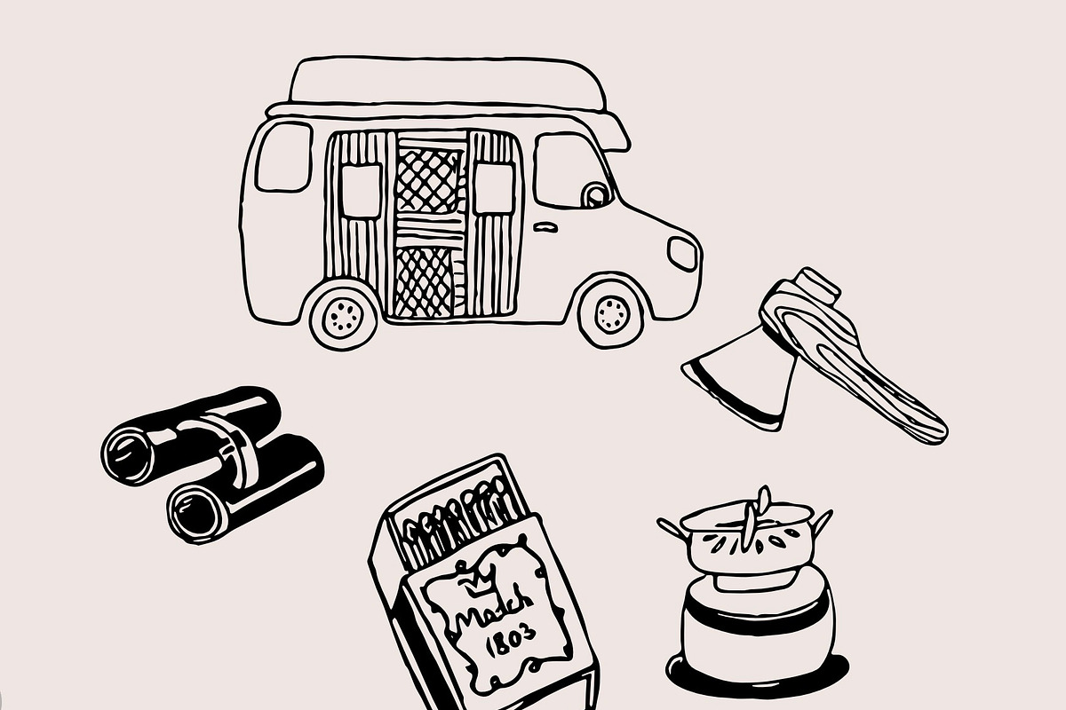 Camping illustrations set, a Sport Illustration by Anada Arty (Photo 7 of 9)