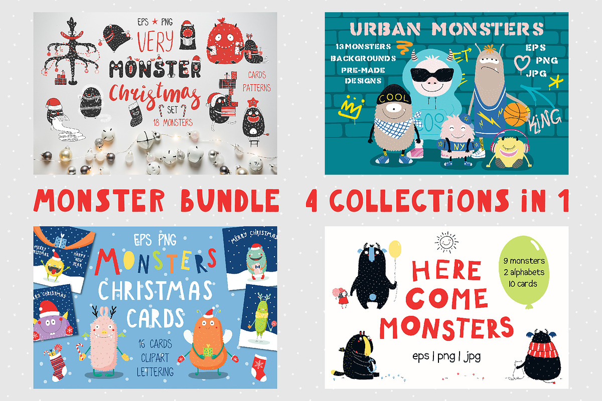 Monster Bundle Kids Illustrations, an Animal Illustration by sceptical cactus (Photo 1 of 39)