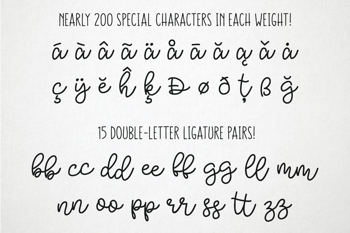 Bobbles: Script Font in 3 Weights preview 3