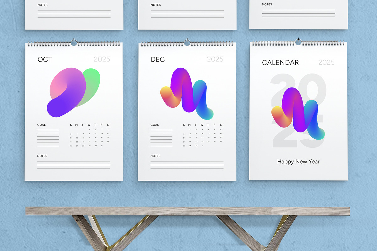 Minimal 2025 Calendar Layout, a Stationery Template by MightyDesign (Photo 4 of 7)