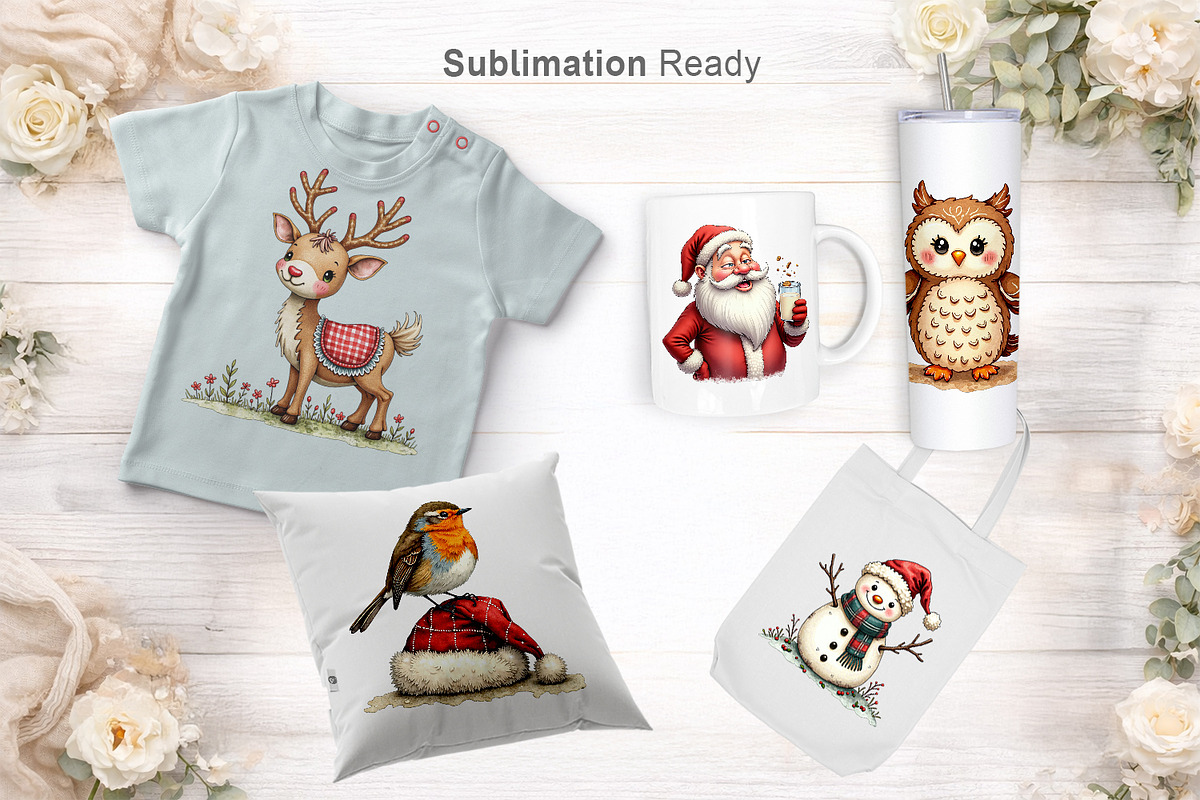 Whimsical Holiday Watercolor Clipart, an Illustration by Artnoy (Photo 5 of 8)