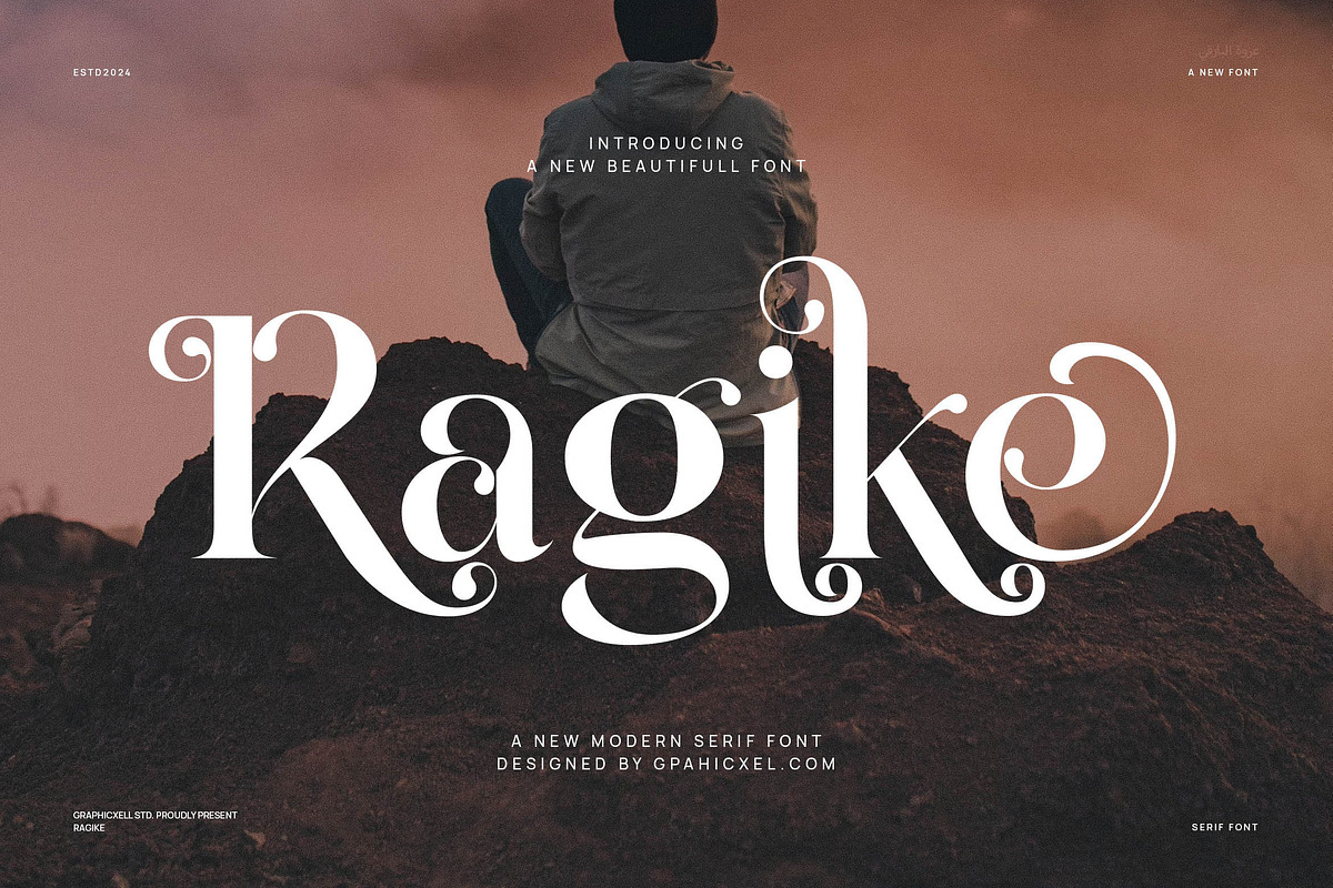 Ragike Elegant Stylish Serif Font, a Serif Font by Graphicxell (Photo 1 of 8)