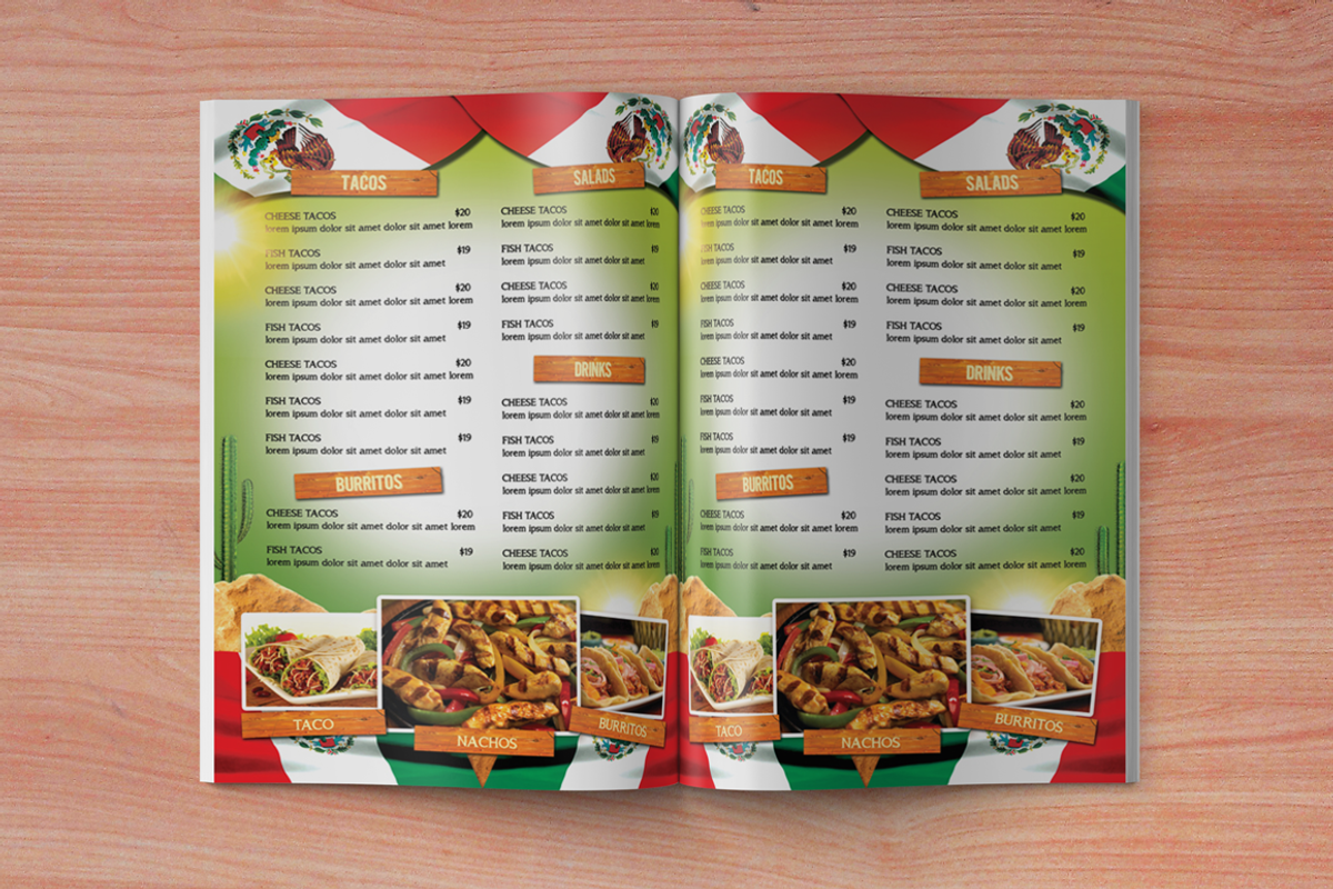 Menu Template - Mexican, a Brochure Template by 3Angle (Photo 2 of 5)
