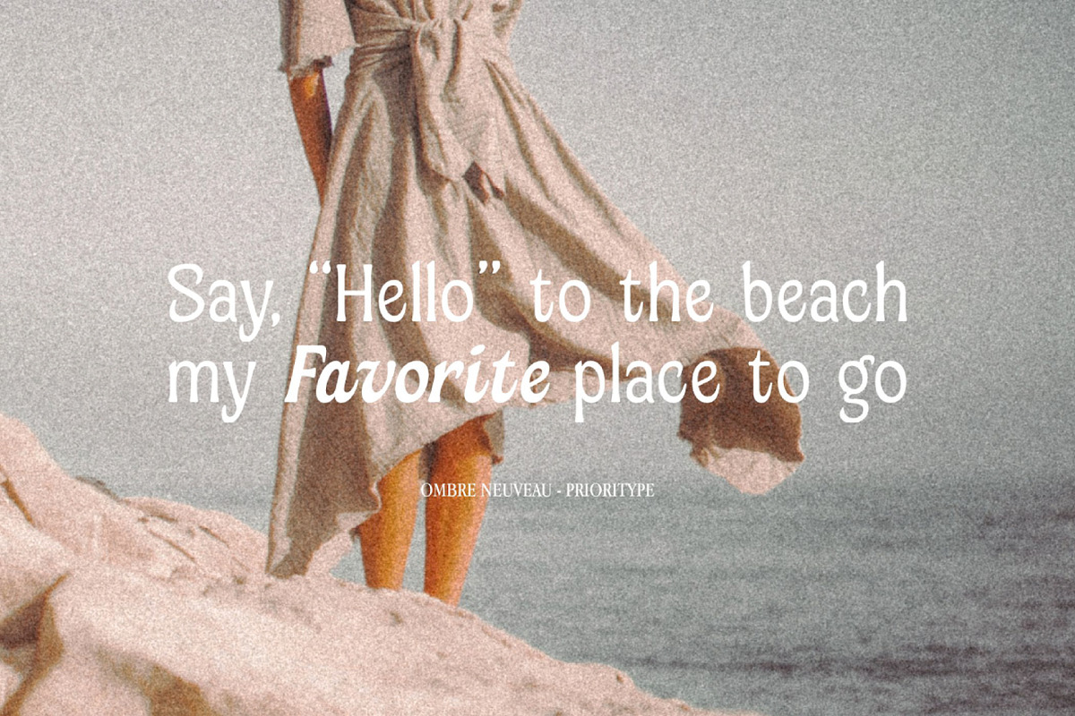 Ombre Nouveau – Retro Stylish Serif, a Font by Prioritype Co (Photo 3 of 10)