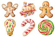 Christmas Cookie Sublimation Clipart, an Illustration by Daily.Designs (Thumbnail 4 of 5)