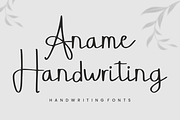Aname Handwriting – Monoline Script, a Handwritten Font by KiddoGlyphs Studio (Thumbnail 1 of 7)