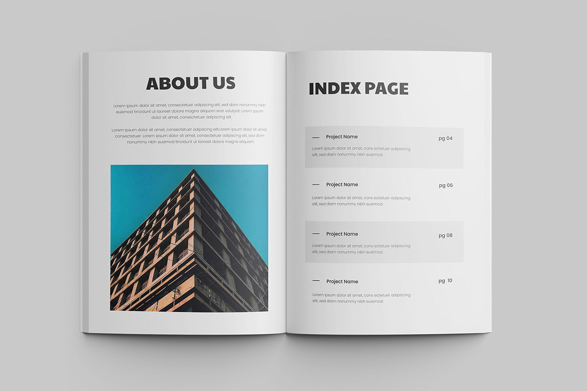 Minimal Style Portfolio, a Brochure Template by afsar.hossain (Photo 2 of 6)