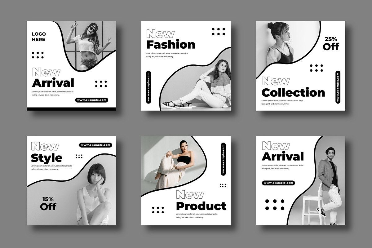 Fashion Social Media Post Banners, a Social Media Template by MightyDesign (Photo 2 of 7)