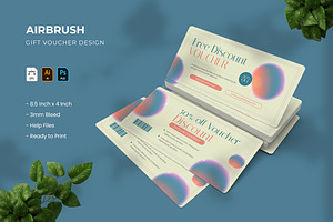 Airbrush - Gift Voucher, a Print Template by VUNIRA