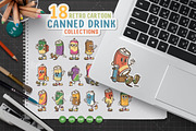 Soda Can Cartoon Varied Poses, a Food Illustration by Allmostudio (Thumbnail 1 of 4)