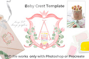Baby Crest Creator Watercolor, an Illustration by LABFcreations (Thumbnail 17 of 32)