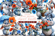 watercolor Easter Bunny Holding, an Illustration by DreamArtGraphic (Thumbnail 1 of 4)