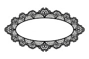 Vintage Lace Oval Frame Bundle, an Illustration by yasushie (Thumbnail 16 of 30)