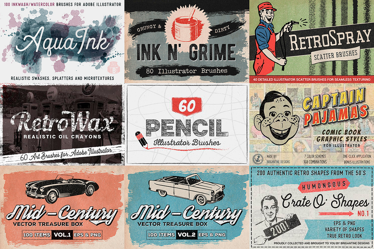 77% OFF Retro Factory Bundle preview 2