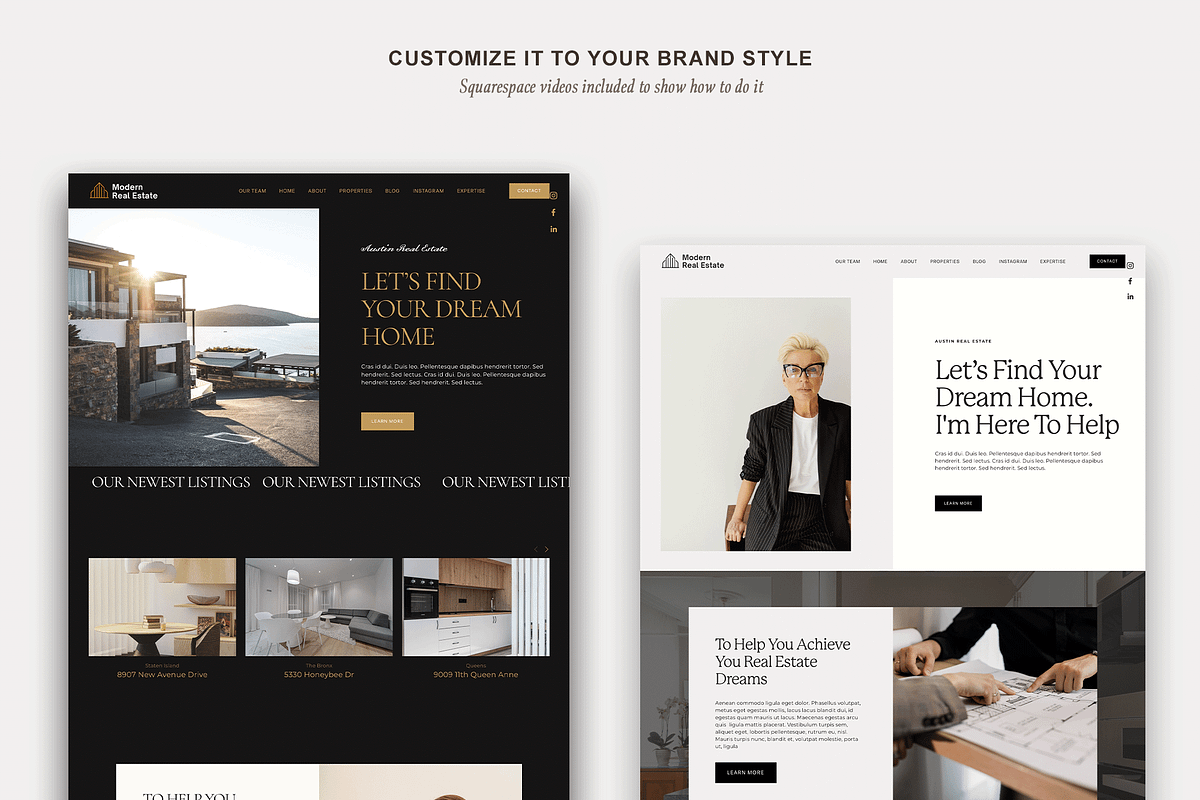 Realtor Squarespace 7.1 Template, a Squarespace Template by Kseniia_Design (Photo 9 of 9)