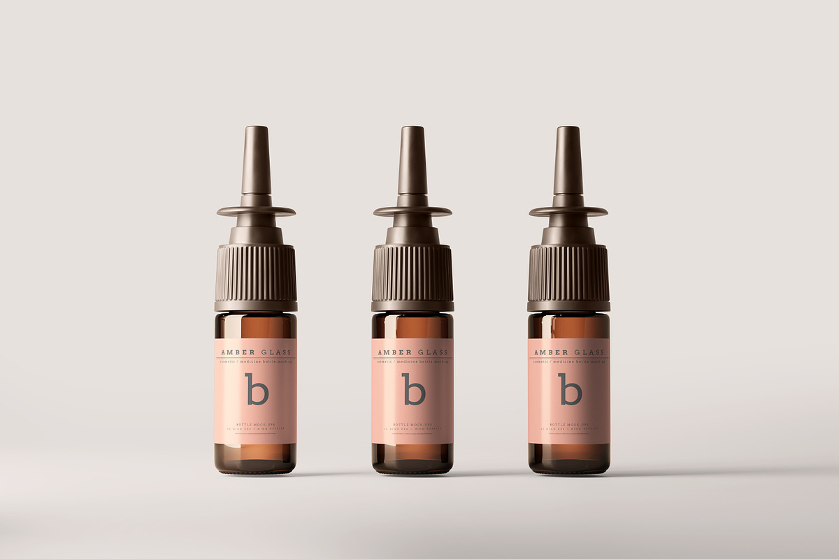 Nasal Spray Bottle Mockups, a Cups & Container Mockup by pmvch (Photo 20 of 20)