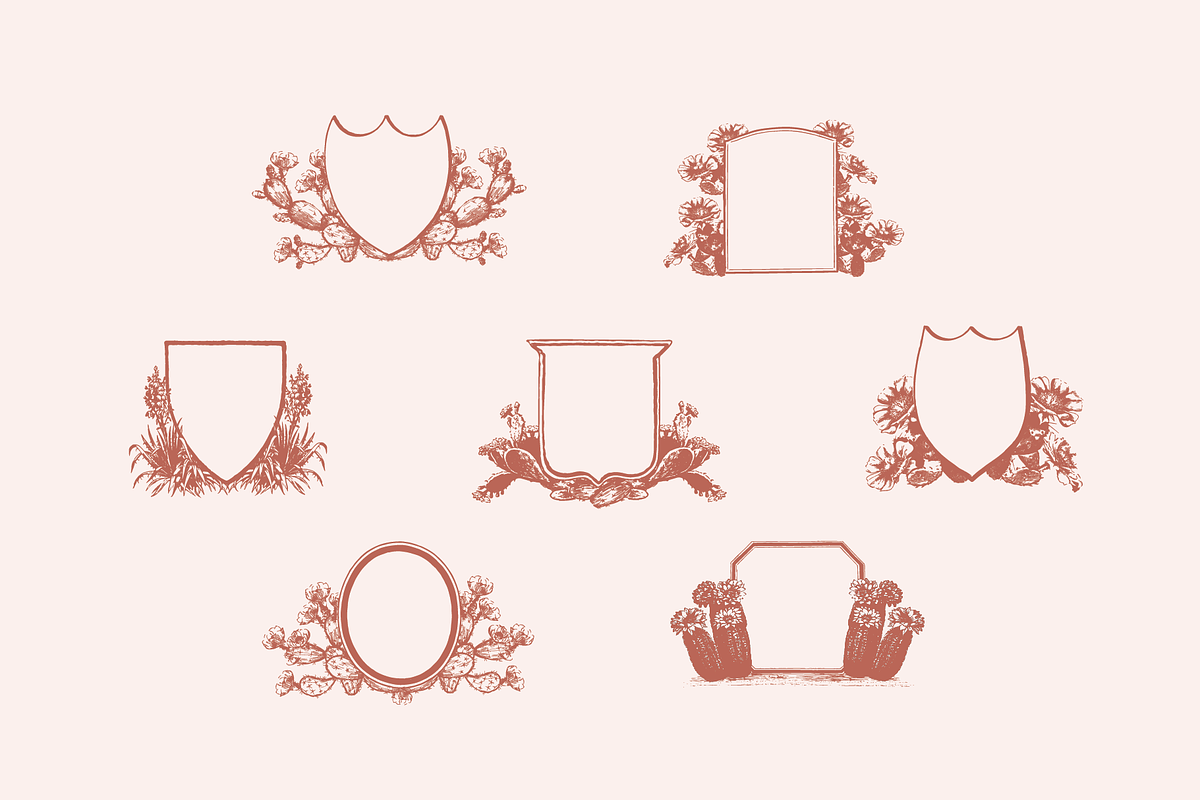Vintage Cactus Crests, an Illustration by Antiquaria (Photo 3 of 9)