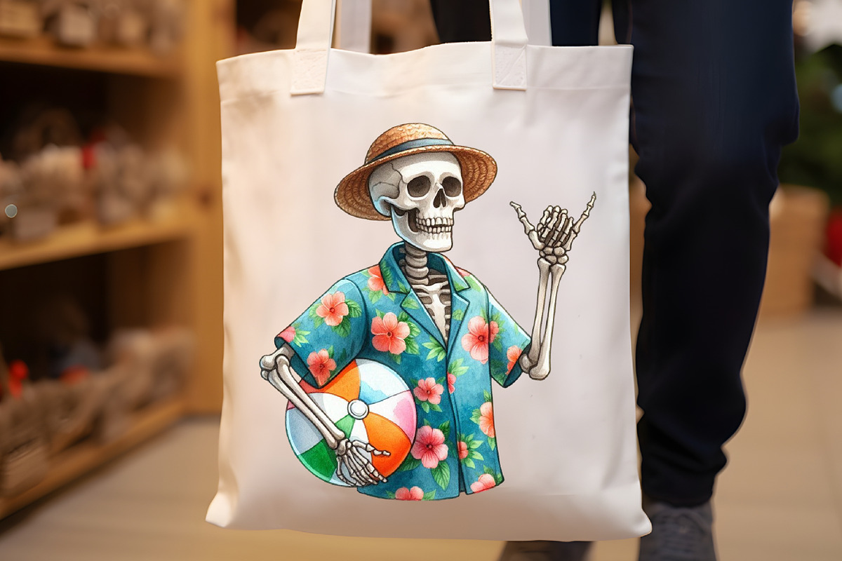 Funny Summer Skeleton Clipart, an Illustration by Rose Art (Photo 5 of 7)