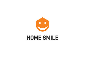 Home with smile face logo design, a Branding & Logo Template by yanuart