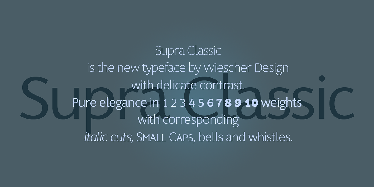 Supra Classic, a Sans Serif Font by Wiescher-Design (Photo 4 of 9)