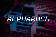 Alpharush - Retro Gaming Typeface, a Font by HipFonts (Thumbnail 1 of 4)