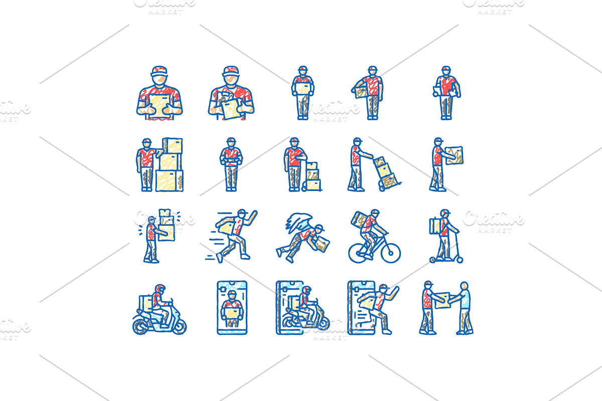 courier delivery service shipping, an Object Illustration by pikepicture