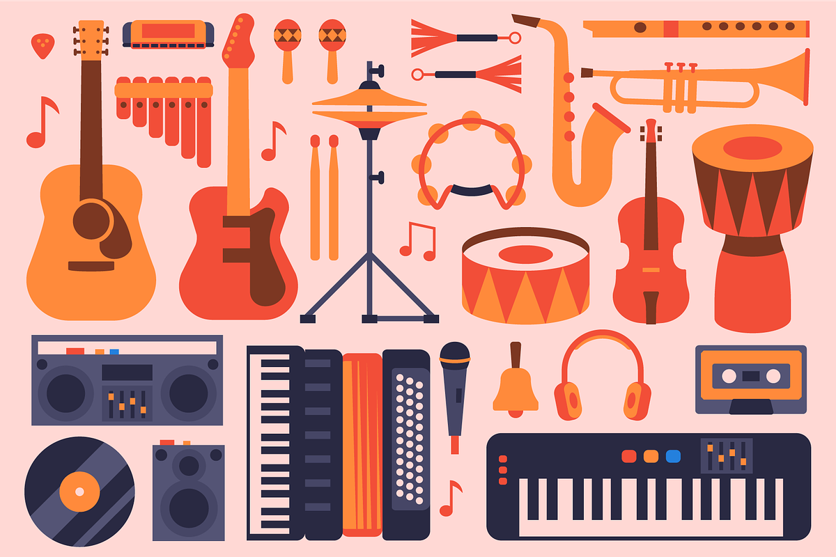 MUSICAL INSTRUMENTS ILLUSTRATIONS, an Illustration by Mark Skitsky (Photo 2 of 7)