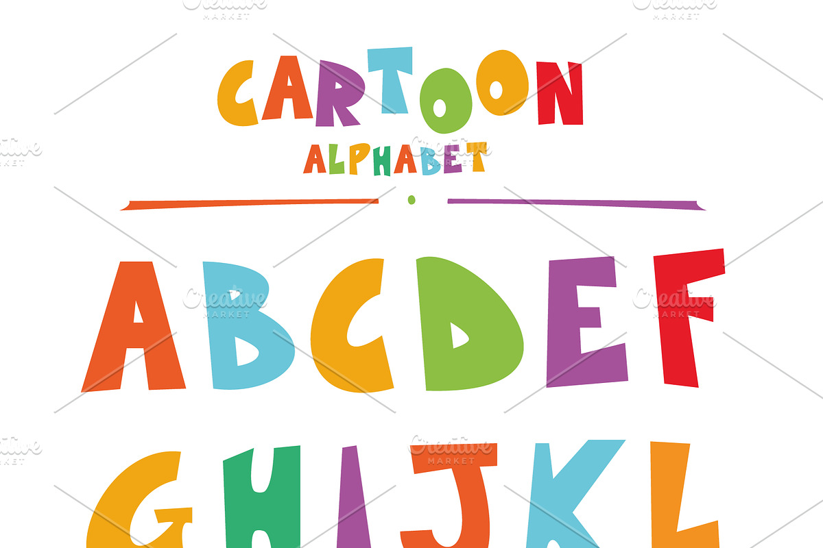Cartoon Alphabet, a Decorative Illustration by asantosg