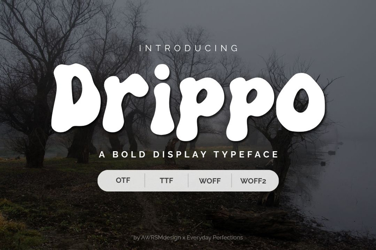 Drippo | Spooky Decorative Font, a Handwritten Font by Everyday Perfection (Photo 1 of 5)