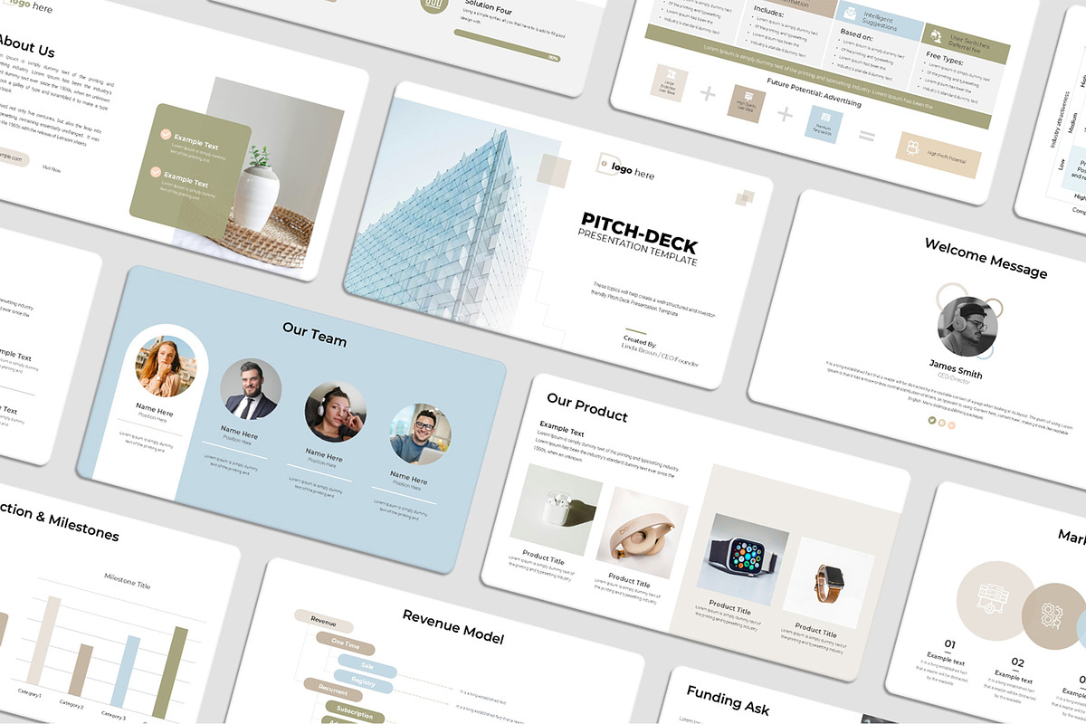 Business Pitch-Deck PowerPoint, a Presentation Template by Design Vault (Photo 1 of 4)