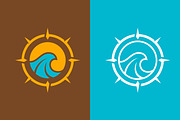 Wave Summer Logo with Compass Frame, a Branding & Logo Template by Signatoro (Thumbnail 2 of 4)