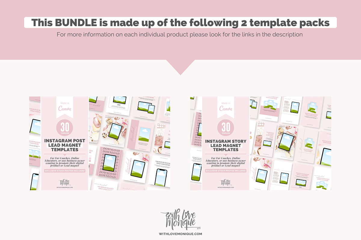 Instagram Lead Magnet Promotion Temp, a Social Media Template by With Love Monique (Photo 2 of 9)