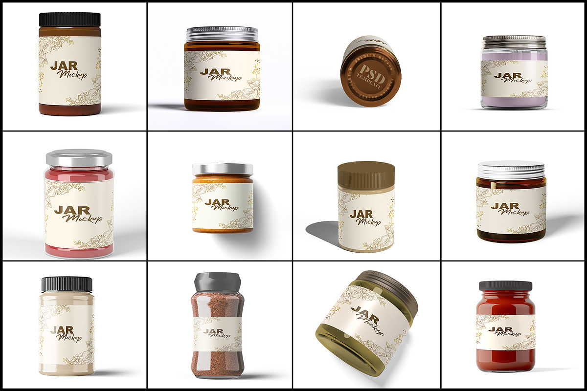 Jar Mockup, a Cups & Container Mockup by mockupbuys (Photo 1 of 26)