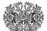 50 Elegant Floral Ornate Silhouette, a Decorative Illustration by Amazin_art (Thumbnail 22 of 30)