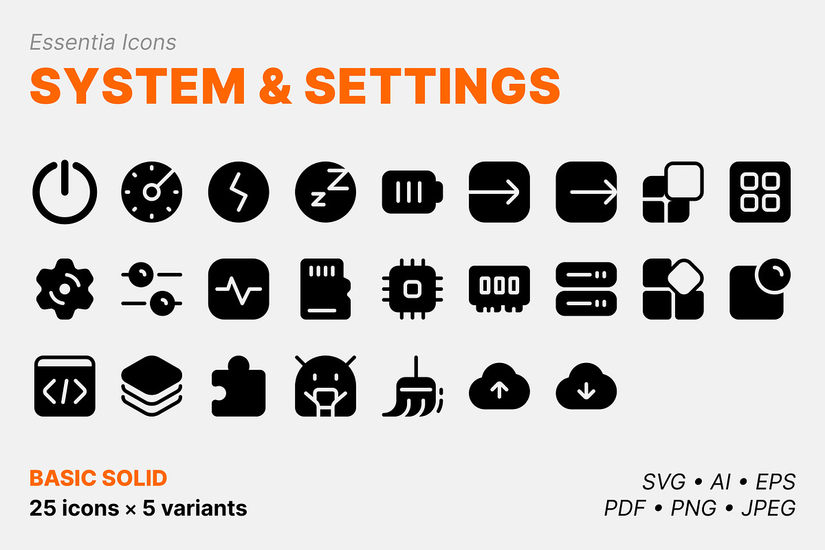Device system icons (Solid), a Solid Icon by Totto House (Photo 1 of 3)